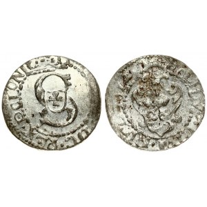 Latvia 1 Solidus 1612 Riga. Sigismund III Waza (1587-1632). Averse: Large S monogram divides date. Averse Legend...