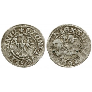 Lithuania 1/2 Grosz (1501-1506) Vilnius. Alexander Jagiellon (1501–1506); Lithuanian coins undated; Vilnius. Averse...