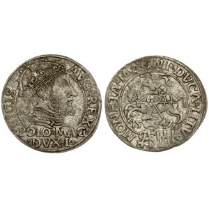 Lithuania 1 Grosz 1547 Vilnius. Sigismund II Augustus (1545-1572). Averse: Crowned bust facing right. Reverse...
