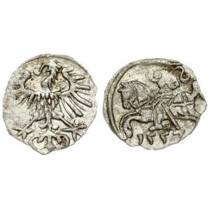 Lithuania 1 Denar 1557 Vilnius. Sigismund II Augustus (1545-1572) - Lithuanian coins Vilnius. Reverse Lettering: 1557...