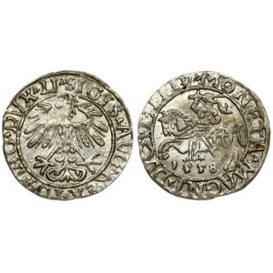 Lithuania 1/2 Grosz 1558 Vilnius. Sigismund II Augustus (1545-1572). Averse Lettering: SIGIS AVG REX PO MAG DVX LI...