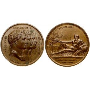 Russia Medal (1807) in memory of the conclusion of the Tilsit Peace Treaty July 7 1807 France; Paris Mint. 1810...