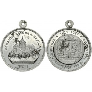 Lithuania Medal 1921 Samogitian diocese 500 years Anniversary. Weight approx: 5.53g. Diameter: 44x37 mm...