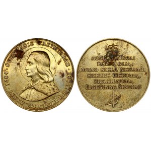Lithuania Medal 1984 HOLY CASIMIER - THE PATRON OF LITHUANIA. Metal: Brass. Author: A. Žukauskas. Weight approx: 69...