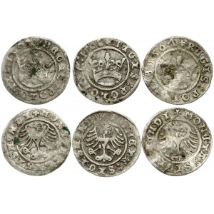 Poland 1/2 Grosz 1507 & 1508 Krakow. Sigismund I the Old (1506–1548). Averse: Eagle. Reverse: Crown. Silver. Kop. 408...