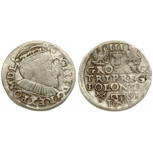 Poland 3 Groszy 1591 Poznan. Sigismund III Vasa (1587-1632). Crown coins. Averse: Crowned bust right. Reverse: Value...