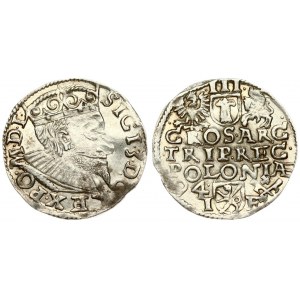 Poland 3 Groszy 1594 Poznan. Sigismund III Vaza(1587–1632). Averse: Crowned bust. Reverse...