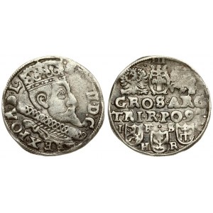 Poland 3 Groszy 1597 Bydgoszcz. Sigismund III Vasa (1587-1632). Averse: Crowned bust. Reverse...