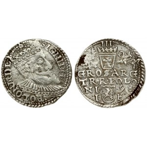 Poland 3 Groszy 1598 Olkusz. Sigismund III Vasa (1587-1632). Averse: Crowned bust. Reverse...