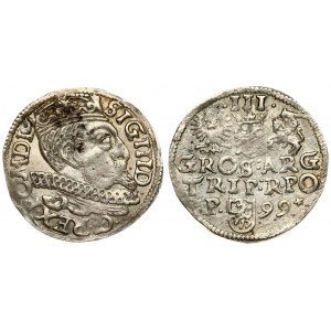 Poland 3 Groszy 1599 Poznan. Sigismund III Vasa (1587-1632) - crown coins 1599. Poznan...