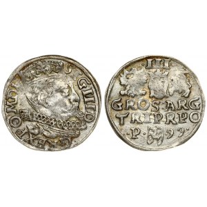 Poland 3 Groszy 1599 Poznan. Sigismund III Vasa (1587-1632) - crown coins 1599. Poznan...