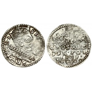 Poland 3 Groszy 1600 Lublin. Sigismund III Vaza(1587–1632). Averse: Crowned bust. Reverse...