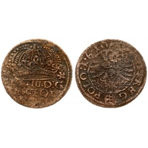 Poland 1 Grosz 1610 Krakow. Sigismund III Vasa (1587-1632). Averse: Large crown above legend. Reverse...