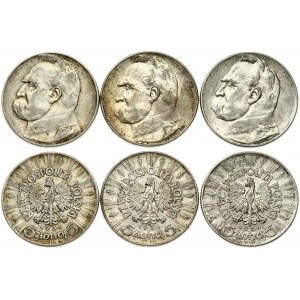 Poland 5 Zlotych 1934 (w) Averse: Radiant crowned eagle with wings open. Reverse: Head of Jozef Pilsudski left...