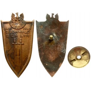 Poland Badge (1945) GRUNWALD / BERLIN. 20th century - post-war Ostroluk's shield...