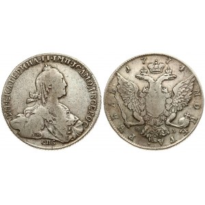 Russia 1 Rouble 1774 СПБ-ФЛ St. Petersburg. Catherine II (1762-1796). Averse: Crowned bust right. Reverse...