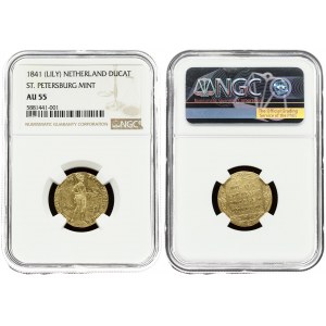Netherlands 1 Ducat 1841 St Petersburg Mint. Imitating a gold Ducat of Willem II Rare Russia 1 Ducat 1841...