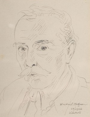 Wlastimil Hofman (1881 Praga - 1970 Szklarska Poręba), Autoportret, 1946 r.