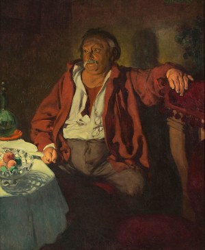 Józef Mehoffer (1869 Ropczyce - 1946 Wadowice), Studia głowy – szkic do portretu Aleksandra Dejeana