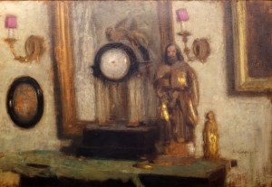 Alfons Karpiński (1875 Rozwadów - 1961 Kraków), Martwa natura z zegarem