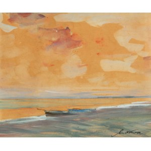 Marian Mokwa (1889 Malary - 1987 Sopot), Zachód słońca nad Bałtykiem