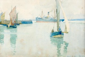 Harry Van der Weyden (1868 Boston – 1952 Londyn), Łodzie, 1897 r.