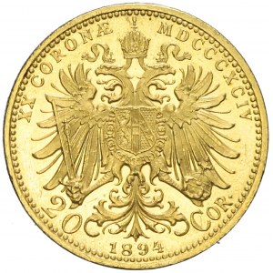 Austria, Franciszek Józef, 20 koron 1894, Wiedeń