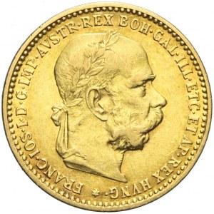 Austria, Franciszek Józef, 10 koron 1896, Wiedeń, rzadszy rocznik