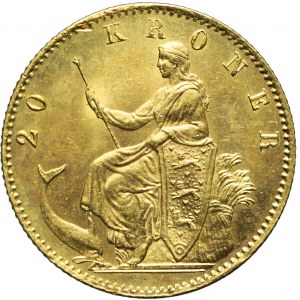 Dania, 20 Koron 1876, Christian IX, mennicze