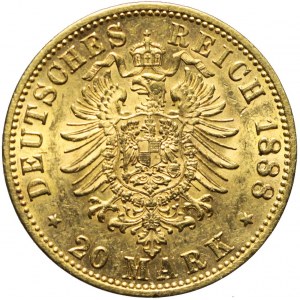 Niemcy, Prusy, 20 marek 1888 A, Fryderyk III, Berlin