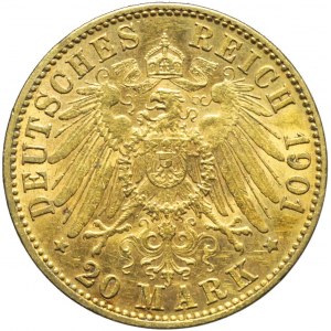 Niemcy, Prusy, 20 marek 1901 A, Wilhelm II, Berlin