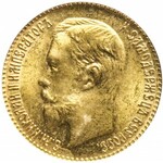 Rosja, Mikołaj II, 5 rubli 1904, mennicze