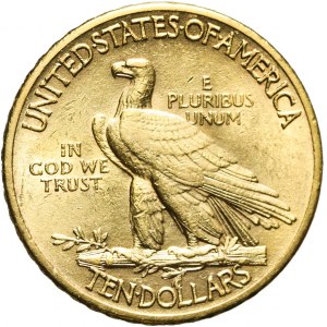 Stany Zjednoczone Ameryki (USA), 10 dolarów 1915, Indianin, złoto