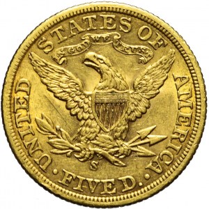 Stany Zjednoczone Ameryki (USA), 5 dolarów Liberty Head, 1901, San Francisco