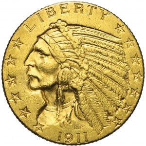 Stany Zjednoczone Ameryki (USA), 5 dolarów, Indianin, 1911, Filadelfia
