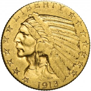 Stany Zjednoczone Ameryki (USA), 5 dolarów, Indianin, 1913, Filadelfia
