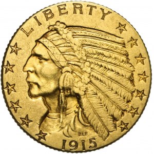 Stany Zjednoczone Ameryki (USA), 5 dolarów, Indianin, 1915, Filadelfia