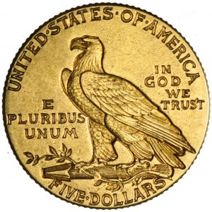 Stany Zjednoczone Ameryki (USA), 5 dolarów, Indianin, 1915, Filadelfia