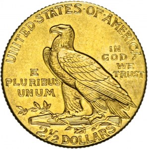 Stany Zjednoczone Ameryki (USA), 2 1/2 dolara, Indianin, 1909, Filadelfia