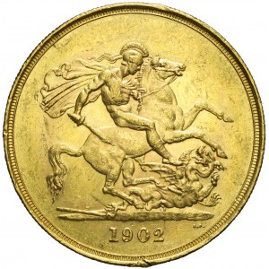 Wielka Brytania, 5 funtów 1902, Edward VII