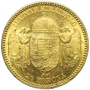 Węgry, Franciszek Józef, 20 koron 1894, Kremnica, piękne