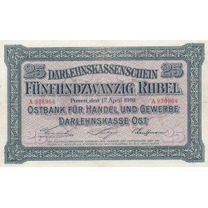 Poznań, 25 rubli 1916 - ser. A