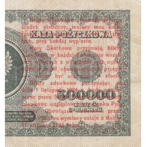 1 grosz 1924 - ser. A0 - lewa połowa, ciemnozielony numerator