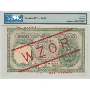 5.000 złotych 1919, WZÓR, bez złamań