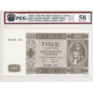 1000 złotych 1941 Krakowiak, MCSM 323 (radar) Rekonstrukcja 2004