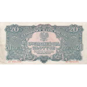 20 złotych 1944, ...owym - ser. AT 004335