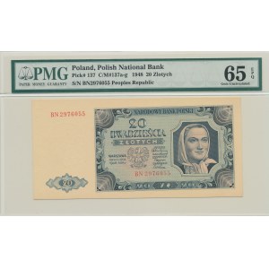 20 Zloty 1948, ser. BN, selten