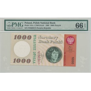 1.000 złotych 1965, rzadka seria M z rzeczywistego obiegu