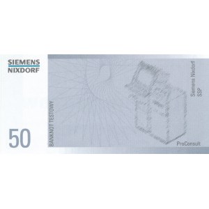 50 zł 1994 banknot TESTOWY SIEMENS, b. rzadki