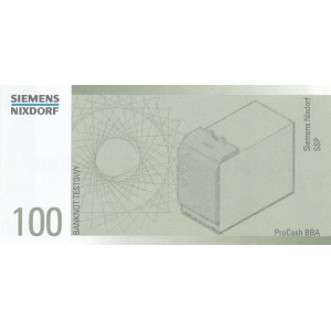 100 zł 1994 banknot TESTOWY SIEMENS, b. rzadki